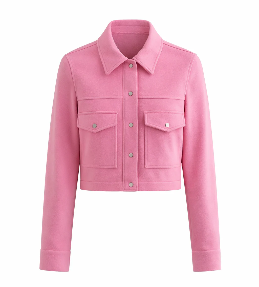 Cropped Utility Jacket | Modern Tailored Layering Piece - Image 3
