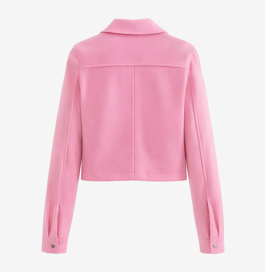 Cropped Utility Jacket | Modern Tailored Layering Piece - Image 4