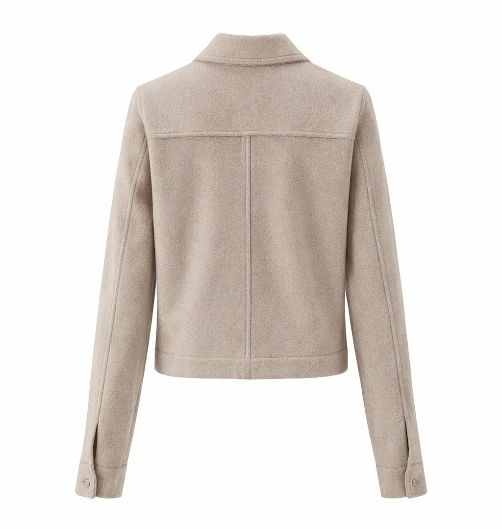 Cropped Utility Jacket | Modern Tailored Layering Piece - Image 6