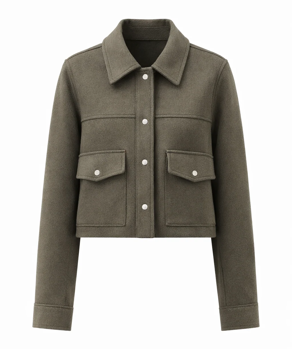 Cropped Utility Jacket | Modern Tailored Layering Piece - Image 7