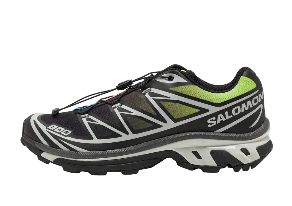 Salomon XT-6 GORE-Tex Men's Trail Running Shoe in Black & Green Cress