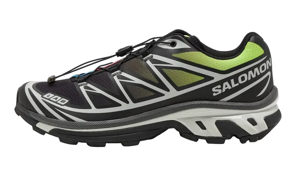 Salomon XT-6 GORE-Tex Women's Trail Running Shoe in Black & Green Cress