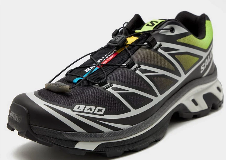 Salomon XT-6 GORE-Tex Women's Trail Running Shoe in Black & Green Cress - Image 3