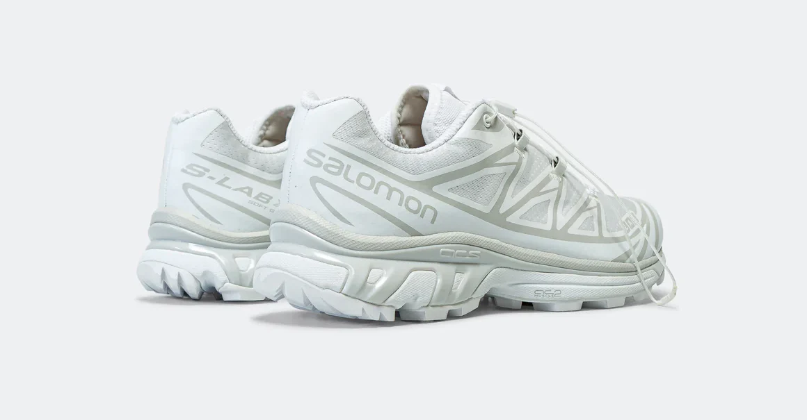 Salomon XT-6 GORE-Tex Women's Trail Running Shoe in White White-Lunar Rock - Image 3