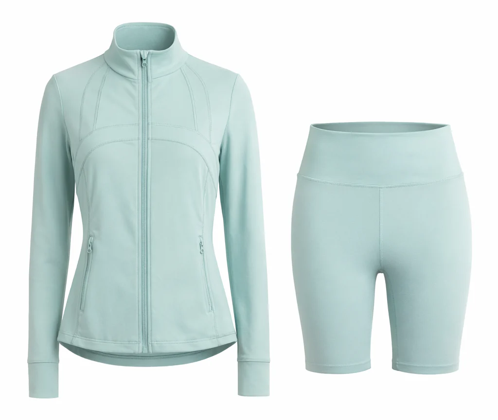 Contour Yoga Set | Sculpting Activewear Jacket & Shorts - Image 13