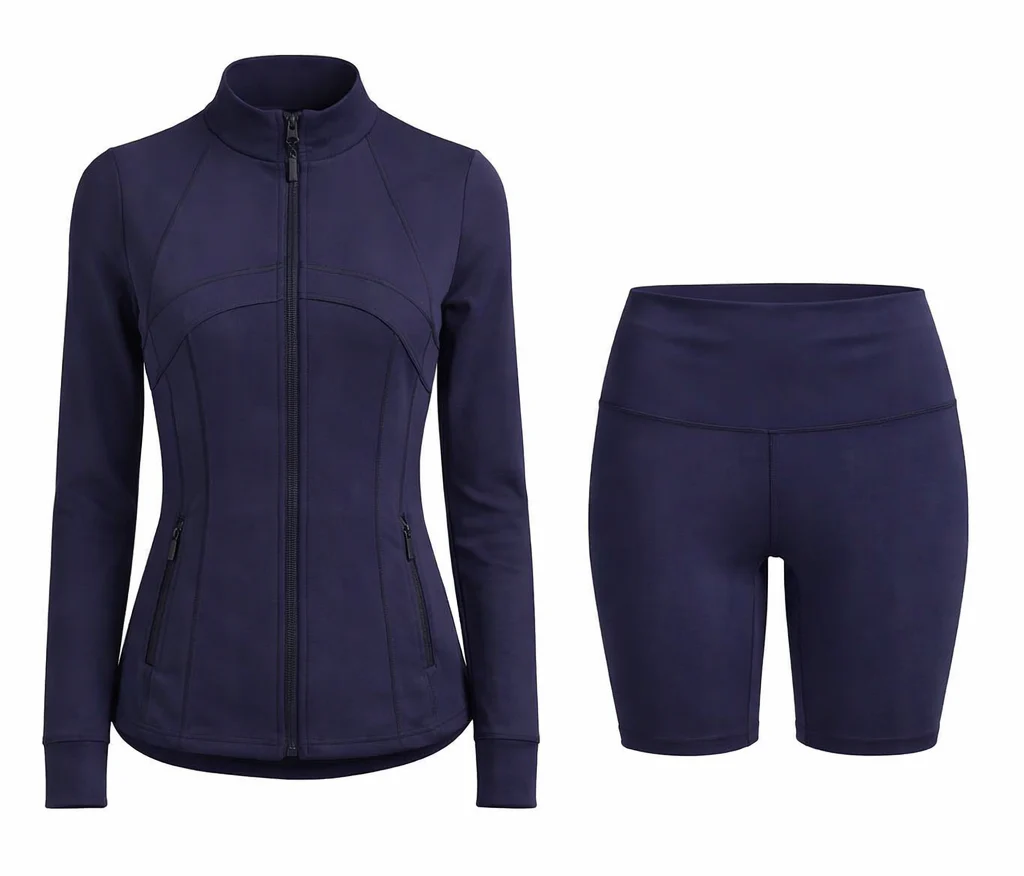 Contour Yoga Set | Sculpting Activewear Jacket & Shorts - Image 17