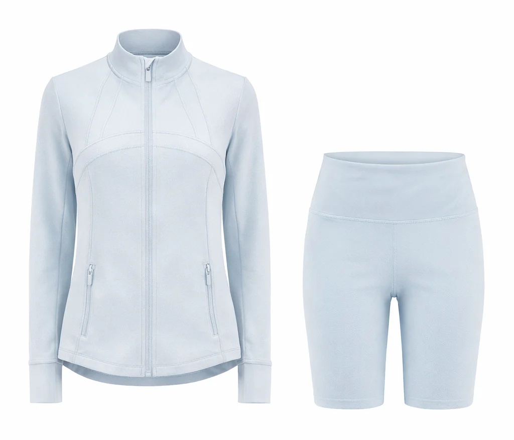 Contour Yoga Set | Sculpting Activewear Jacket & Shorts - Image 21